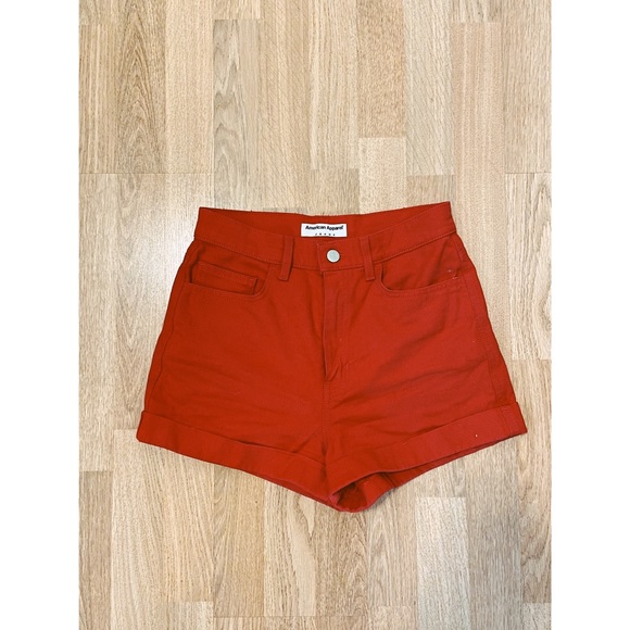 Red American Apparel high waisted shorts! - Picture 2 of 6